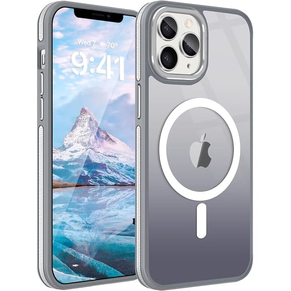 Entronix Heavy Duty Slim Phone Case Compatible with Magsafe for Apple iPhone 16 Pro Magnetic Case, Shockproof Translucent Matte Case for Apple iPhone 16 Pro, White