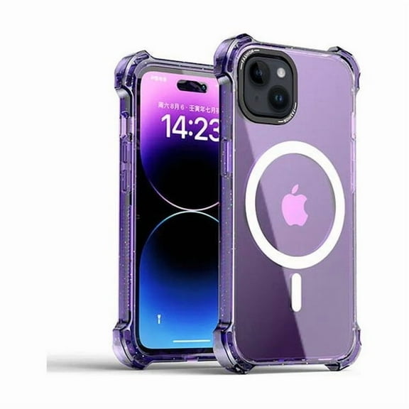 Entronix Heavy Duty Slim Phone Case Designed for Apple iPhone 16, Magnetic Bumper Case, Shockproof Translucent Case for Apple iPhone 16, Purple