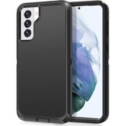 Entronix Heavy Duty Case Compatible with Galaxy S22 Plus, Shockproof Hard Cover, Black