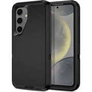 Entronix Heavy Duty Case Compatible with Galaxy S24, Shockproof Hard Cover, Black