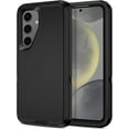 thumbnail image 1 of Entronix Heavy Duty Triple Layer Shockproof Cell Phone Case for Samsung Galaxy S24, Black, 1 of 7