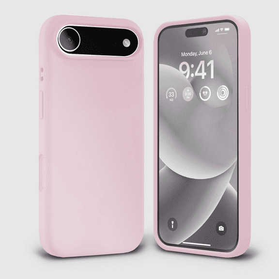 Entronix Liquid Silicone Case for iPhone 17 Air – Soft Protective Cover, Light Pink