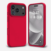 Entronix Silicone Case Compatible with iPhone 17 Pro Max and iPhone 18 Pro Max, Protective Cover, Red