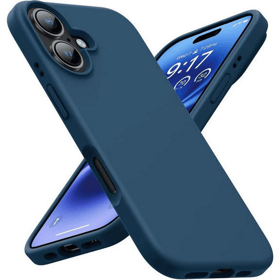 Entronix Liquid Silicone Case for iPhone 17 – Soft Protective Cover, Navy