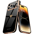 thumbnail image 1 of Entronix Love Heart Case Compatible with iPhone 17 Pro / iPhone 18 Pro, Glossy Cute Cover, Black, 1 of 5