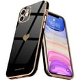 thumbnail image 1 of Entronix Love Heart Luxury Case for iPhone 11, Cute Slim Shockproof Bling Cover, Black, 1 of 6
