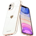 thumbnail image 1 of Entronix Love Heart Case Compatible with iPhone 11, Glossy Cute Cover, White, 1 of 7