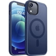 thumbnail image 1 of Entronix Magnetic Hybrid Phone Case Designed For iPhone XR Shockproof Heavy Duty Dual-Layered Cover, Navy, 1 of 6