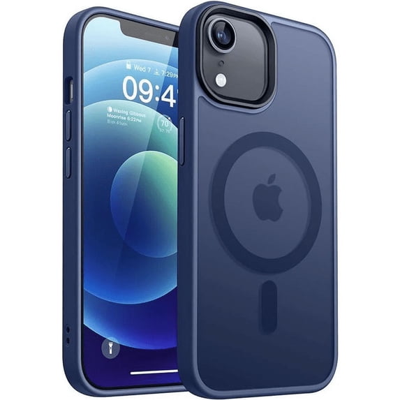 Entronix Magnetic Hybrid Phone Case Designed For iPhone XR Shockproof Heavy Duty Dual-Layered Cover, Navy