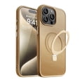 thumbnail image 1 of Entronix Magnetic Case Compatible with iPhone 15 Pro Max, Frosted Matte Back with Kickstand Slim Fit Cover, Titanium, 1 of 6