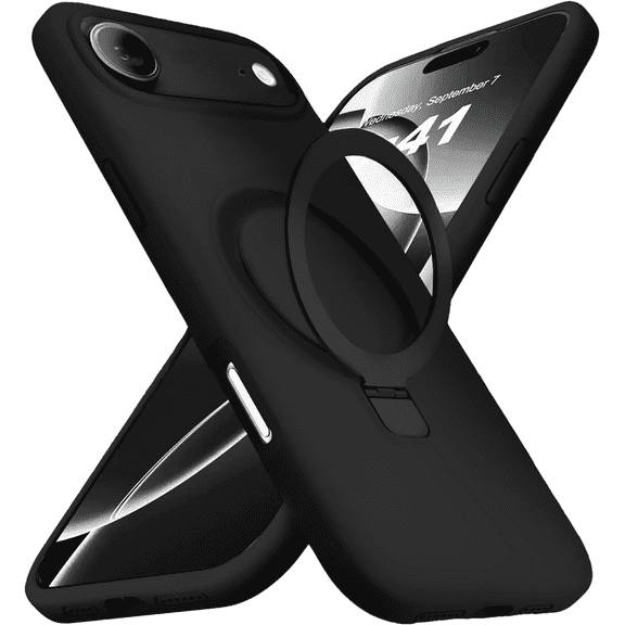 Entronix [Magnetic] Case Compatible with iPhone 17 Air - Soft-Touch Liquid Silicone Gripstand