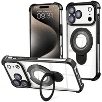 Entronix [Magnetic] Case Compatible with iPhone 17 Pro - [Clear Back] Luxury Glossy Gripstand