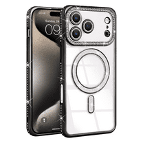 Entronix [Magnetic] Case Compatible with iPhone 17 Pro Max - [Clear Back] Luxury Diamonds
