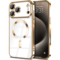 thumbnail image 1 of Entronix [Magnetic] Case Compatible with iPhone 17 Pro Max - [Clear Back] Luxury Glossy Cover, Gold, 1 of 5