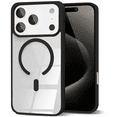 thumbnail image 1 of Entronix [Magnetic] Case Compatible with iPhone 17 Pro Max - [Clear Back] Soft Matte Frame, Black, 1 of 6