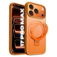 thumbnail image 1 of Entronix Magnetic Case Compatible with iPhone 17 Pro Max, Frosted Matte Back with Kickstand Slim Cover, Orange, 1 of 5