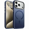 thumbnail image 1 of Entronix [Magnetic] Case Compatible with iPhone 17 Pro Max - Translucent Frosted Matte, Navy Blue, 1 of 5