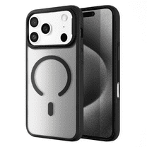 Entronix [Magnetic] Case Compatible with iPhone 17 Pro Max - Translucent Matte Back w/ Rugged Edges, Black