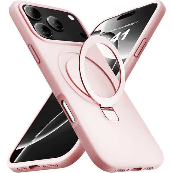 Entronix [Magnetic] Case Compatible with iPhone 17 Pro - Soft-Touch Liquid Silicone Gripstand