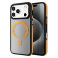 thumbnail image 1 of Entronix [Magnetic] Case Compatible with iPhone 17 Pro - Translucent Matte Back w/ Rugged Edges, Orange, 1 of 5
