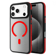 thumbnail image 1 of Entronix [Magnetic] Case Compatible with iPhone 17 Pro - Translucent Matte Back w/ Rugged Edges, Red, 1 of 5