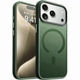 thumbnail image 1 of Entronix Magnetic Case for iPhone 17 Pro – Heavy Duty Slim Dual-Layer Shockproof Cover, Green, 1 of 5