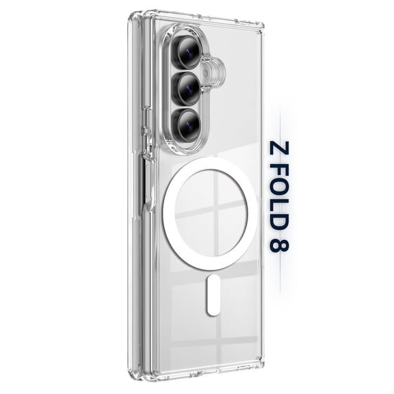 Entronix Magnetic Clear Case Compatible with Galaxy Z Fold 8, Hard Back Cover