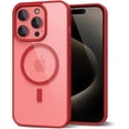 thumbnail image 1 of Entronix Magnetic Clear Case Compatible with iPhone 14 Pro, Soft Edges Transparent Cover, Red, 1 of 7