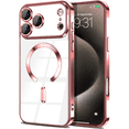 thumbnail image 1 of Entronix Magnetic Clear Case Compatible with iPhone 17 Pro / iPhone 18 Pro, Flexible Fashion Cover, Rose Gold, 1 of 5