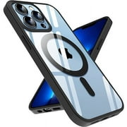 Entronix Magnetic Clear Case For iPhone 12/12 Pro, Crystal Clear Bumper Cover, Black