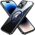 thumbnail image 1 of Entronix Magnetic Clear Case Compatible with iPhone 14 Pro Max, Soft Edges Transparent Cover, Black, 1 of 7