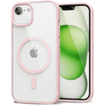 thumbnail image 1 of Entronix Magnetic Clear Case Compatible with iPhone 16E, Soft Edges Transparent Cover, Pink, 1 of 8
