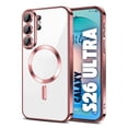 thumbnail image 1 of Entronix Magnetic Clear Case for Galaxy S26 Ultra, Flexible TPU Cover with Camera Lens Protector, Rose Pink, 1 of 6