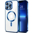 thumbnail image 1 of Entronix Magnetic Clear Case for iPhone 13 Pro Max, Slim Fit, Anti-Drop Shockproof, Blue, 1 of 5