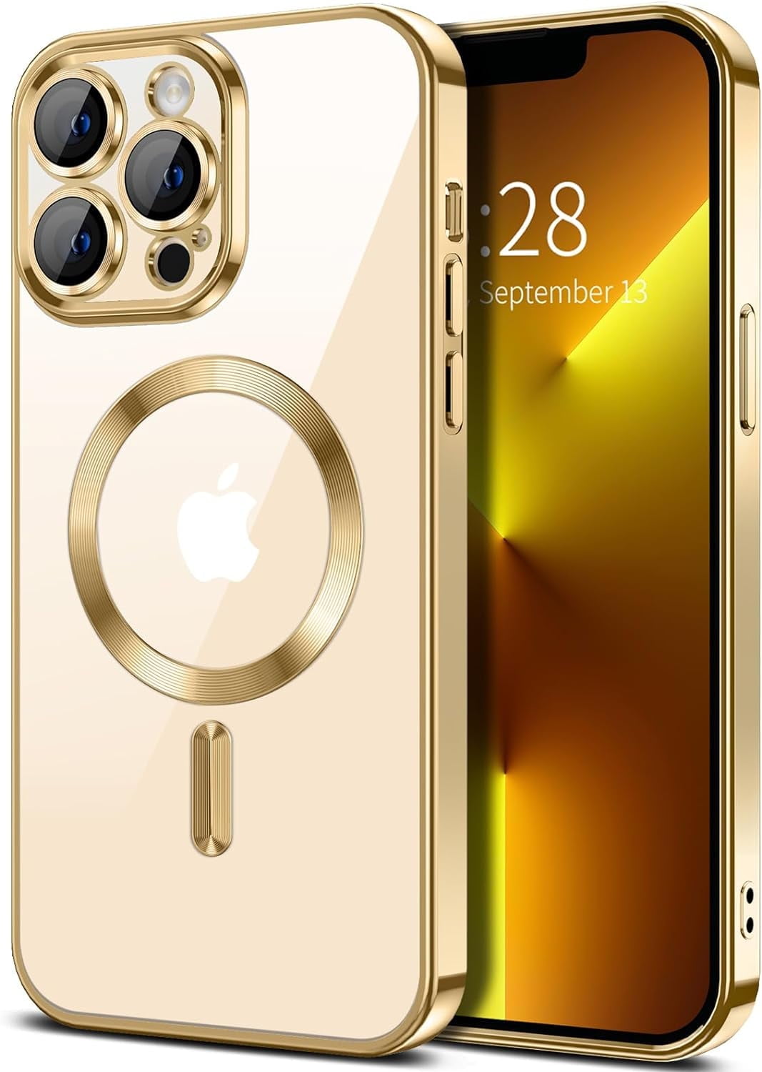 Entronix, Magnetic Clear Case for iPhone 13 Pro Max, Slim Fit