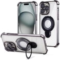 thumbnail image 1 of Entronix Magnetic Clear Case Compatible with iPhone 14 Pro, Flexible Fashion Cover, Black, 1 of 8
