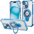 thumbnail image 1 of Entronix Magnetic Clear Case Compatible with iPhone 15 Plus, Flexible Fashion Cover, Blue, 1 of 8