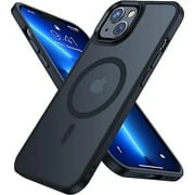 Entronix Magnetic Heavy Duty Case for iPhone 14 Plus, Sturdy Shockproof Matte Back Cover, Black