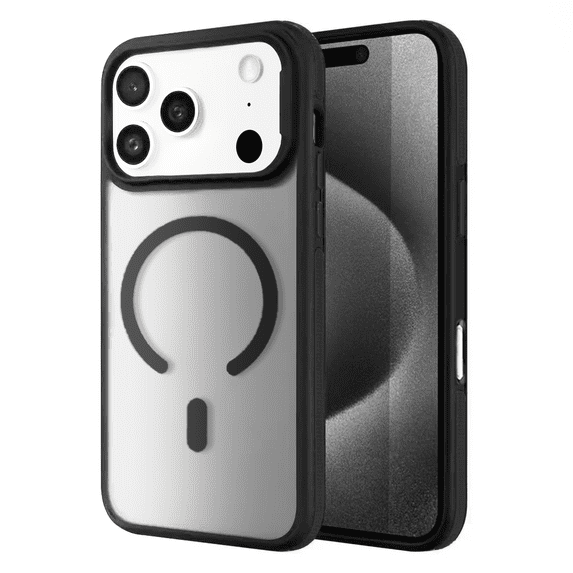 Entronix Magnetic Phone Case Compatible with iPhone 17 Pro Max / iPhone 18 Pro Max, Soft Edges Matte Cover, Black