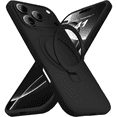 thumbnail image 1 of Entronix Magnetic Silicone Case Compatible with iPhone 17 Pro / iPhone 18 Pro, Protective Cover with Kickstand, Black, 1 of 7