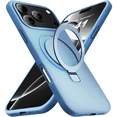 thumbnail image 1 of Entronix Magnetic Silicone Case Compatible with iPhone 17 Pro / iPhone 18 Pro, Protective Cover with Kickstand, Blue, 1 of 7
