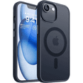 thumbnail image 1 of Entronix Magnetic Sturdy Case for iPhone 16e, Heavy Duty Shockproof Matte Back Cover, Black, 1 of 6