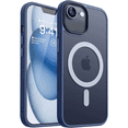 thumbnail image 1 of Entronix Magnetic Sturdy Case for iPhone 16e, Heavy Duty Shockproof Matte Back Cover, Navy Blue, 1 of 6
