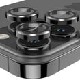 thumbnail image 1 of Entronix Metal Camera Lens Cover for iPhone 16 Pro Max, HD Tempered Glass Lens Protector, Black, 1 of 8