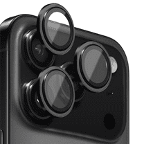 Entronix Metal Camera Lens Cover for iPhone 17 Pro Max, HD Tempered Glass Lens Protector, Black