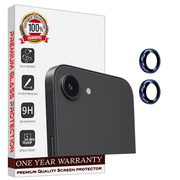 [ 2 Pack ] Entronix Metal Camera Lens Cover for iPhone 16e, HD Tempered Glass Lens Protector, Blue