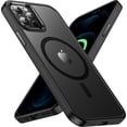 thumbnail image 1 of Entronix Magnetic Case Compatible with iPhone 12 Pro Max, Translucent Matte Cover, Black, 1 of 6