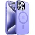 thumbnail image 1 of Entronix Magnetic Case Compatible with iPhone 14 Pro Max, Translucent Matte Cover, Purple, 1 of 7