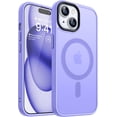 thumbnail image 1 of Entronix Magnetic Case Compatible with iPhone 15, Translucent Matte Cover, Purple, 1 of 7