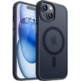 thumbnail image 1 of Entronix Magnetic Case Compatible with iPhone 15 Plus, Translucent Matte Cover, Black, 1 of 6